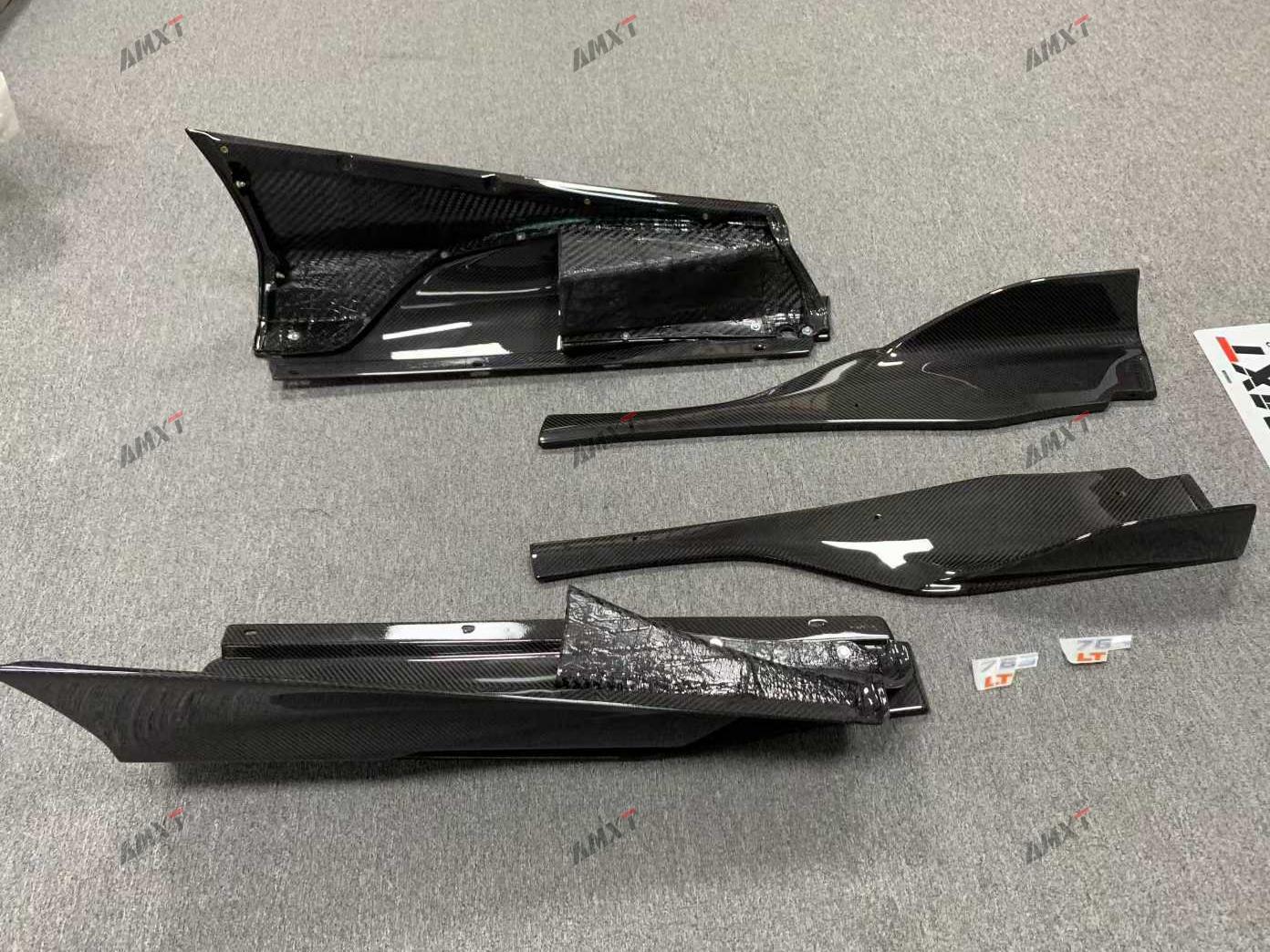 720S Upgrade 765LT Prepreg Dry Carbon Fiber Forged Side Skirts Body Kits for McLaren 720S
