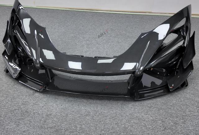 High Quality Fast Delivery Whole Sale Price Prepreg Dry Carbon Fiber GTR Senna Front Bumper Body Kits for McLaren 720S