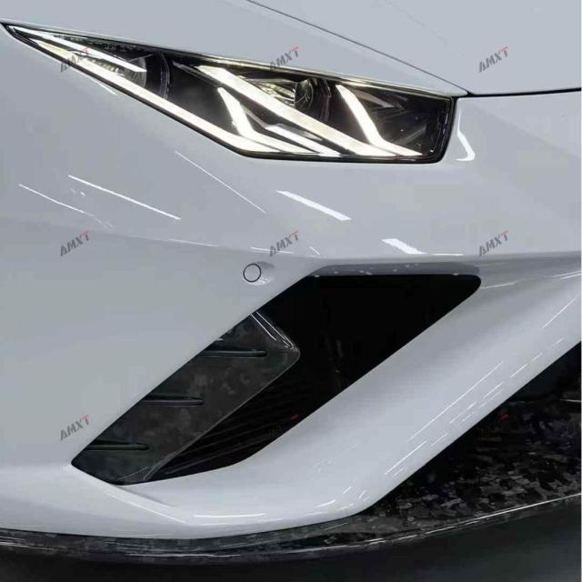 EVO RWD Upgrade OC Style Front Bumper Corner Guards High Quality Dry Carbon Fiber Body Kits for Lamborghini Huracan