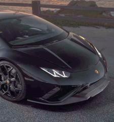 EVO RWD Upgrade OC Style Front Bumper Corner Guards High Quality Dry Carbon Fiber Body Kits for Lamborghini Huracan