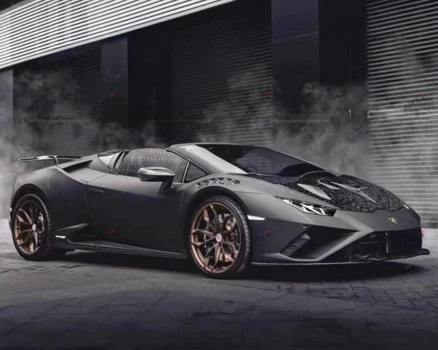 EVO RWD Upgrade OC Style Front Bumper Corner Guards High Quality Dry Carbon Fiber Body Kits for Lamborghini Huracan