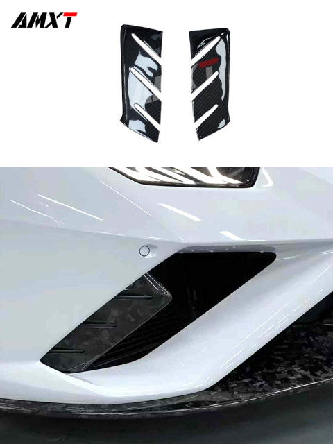 EVO RWD Upgrade OC Style Front Bumper Corner Guards High Quality Dry Carbon Fiber Body Kits for Lamborghini Huracan