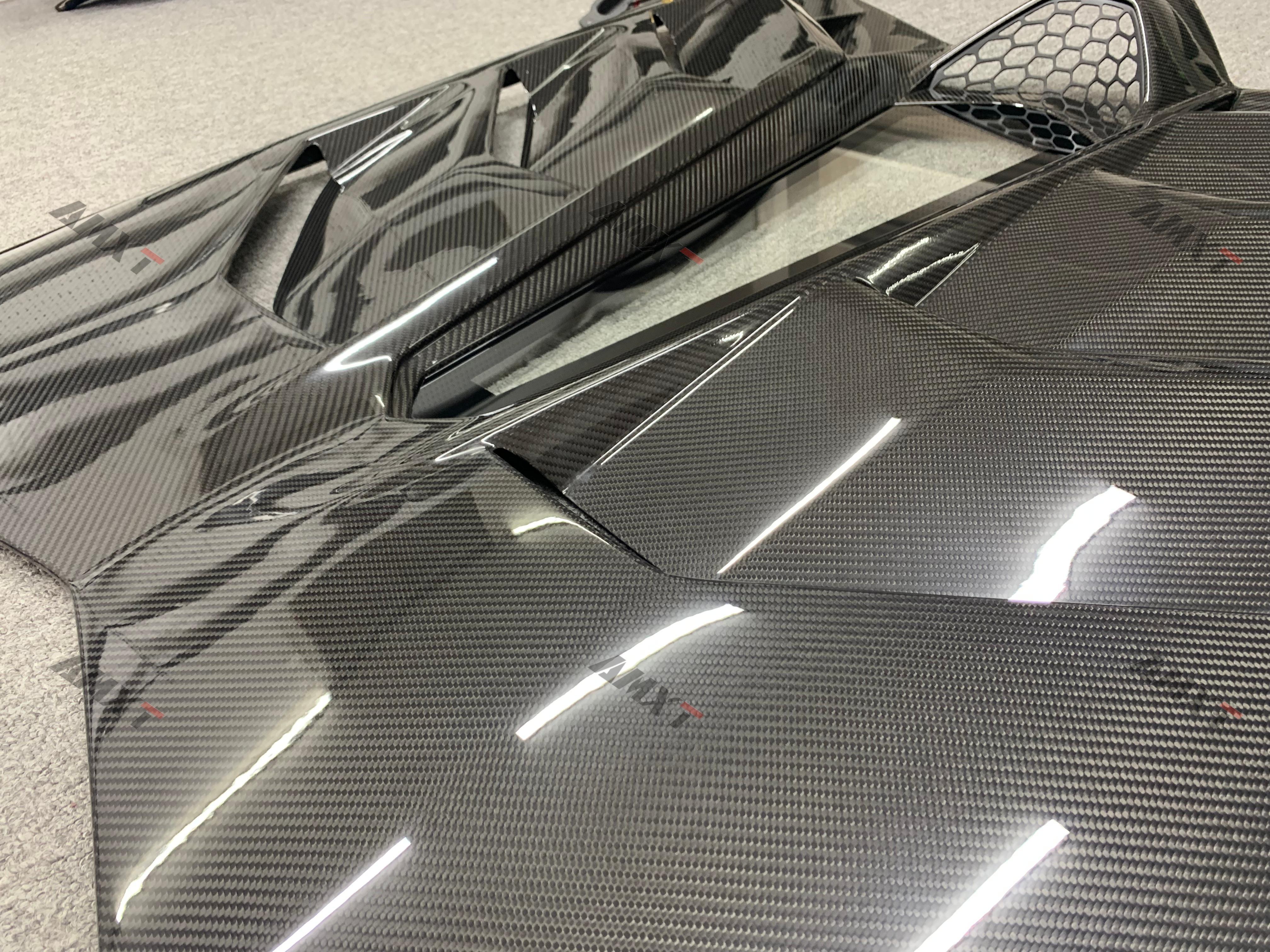 High Quality Fast Delivery Whole Sale Price Dry Carbon Fiber SVJ Style Engine Hood Body Kits for Lamborghini Aventador Car Hood