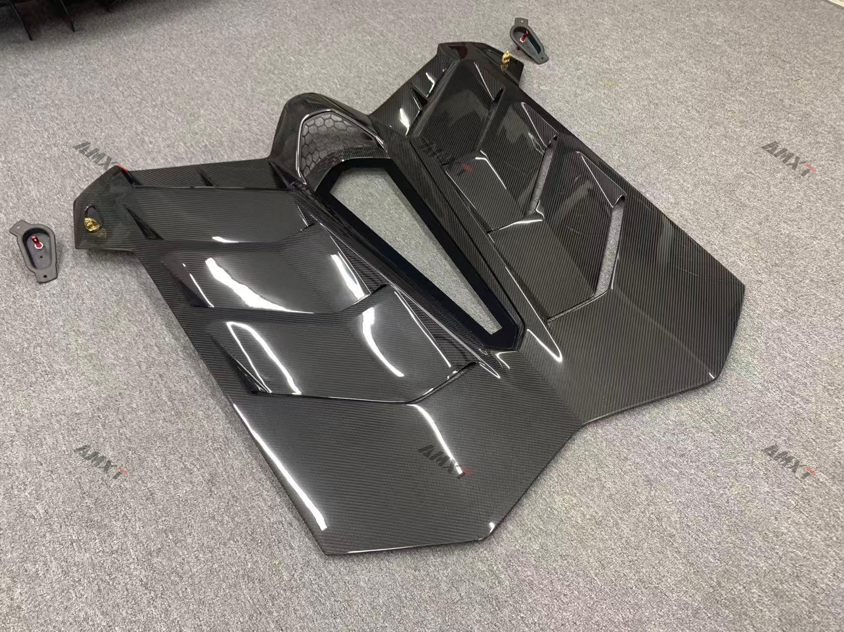 High Quality Fast Delivery Whole Sale Price Dry Carbon Fiber SVJ Style Engine Hood Body Kits for Lamborghini Aventador Car Hood