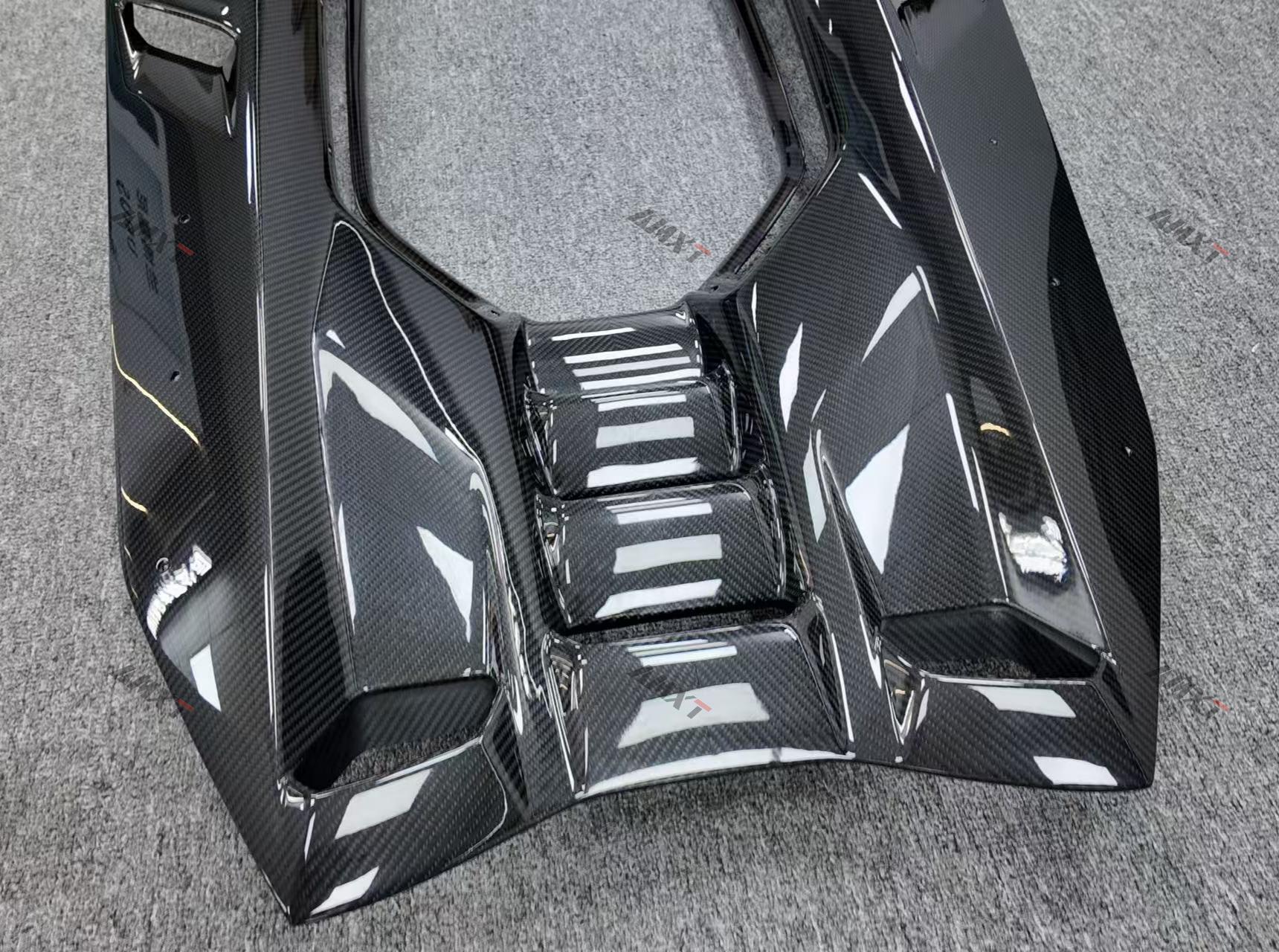 High Quality Whole Sale Price Prepreg Dry Carbon Fiber Duke Engine Cover Body Kits for Lamborghini Revuelto