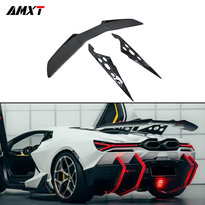 Dry Carbon Fiber DUKE Wing Car Rear Spoiler for Lamborghini Revuelto