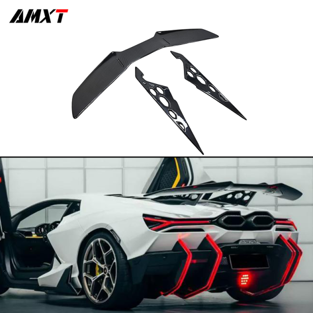 Dry Carbon Fiber DUKE Wing Car Rear Spoiler for Lamborghini Revuelto