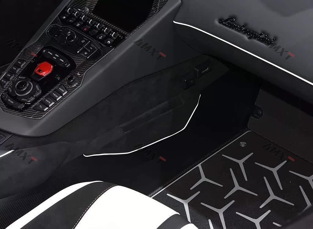 High Quality Fast Delivery Dry Carbon Fiber Floor Mats for Lamborghini Aventador LP700 Upgrade to SVJ Interior Parts