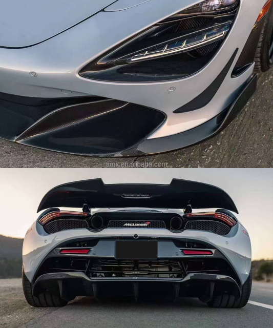 RYFT Body Kits for McLaren 720S Excellent Quality Prepreg Dry Carbon Fiber Front Lip Side Skirt Rear Diffuser Hood Fender
