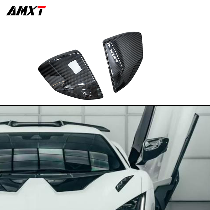 Dry Carbon Fiber Duke Side Mirror Cover Rear Mirror Cover for Lamborghini Revuelto