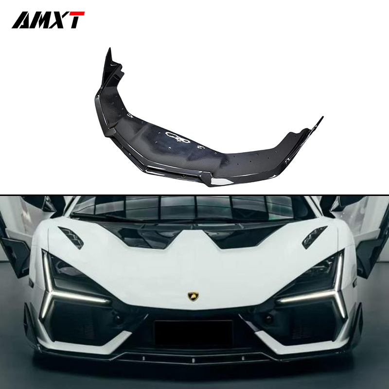 Dry Fiber DUKE Car Front Lip Front Bumper Lip for Lamborghini Revuelto Good Fitment