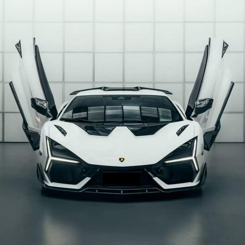 Dry Fiber DUKE Car Front Lip Front Bumper Lip for Lamborghini Revuelto Good Fitment