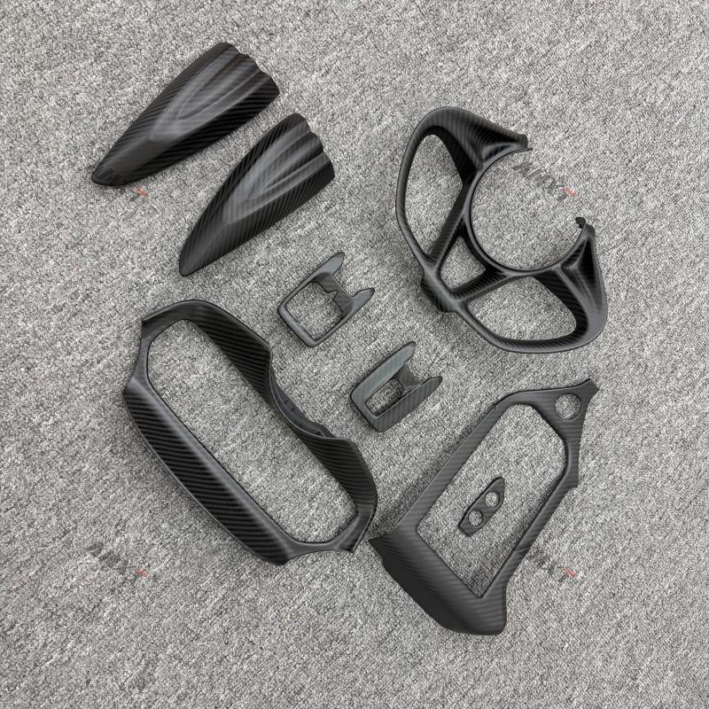 Dry Carbon Fiber Interior Parts Steering Wheel Cover Center Console Display Cover for Mclaren 750S