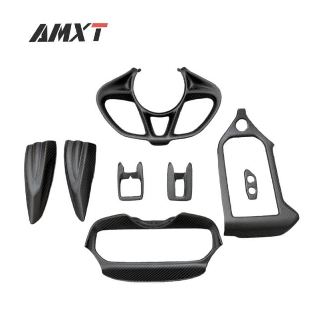 Dry Carbon Fiber Interior Parts Steering Wheel Cover Center Console Display Cover for Mclaren 750S