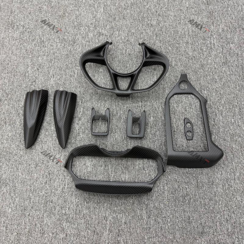 Dry Carbon Fiber Interior Parts Steering Wheel Cover Center Console Display Cover for Mclaren 750S