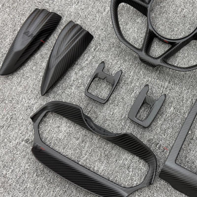 Dry Carbon Fiber Interior Parts Steering Wheel Cover Center Console Display Cover for Mclaren 750S