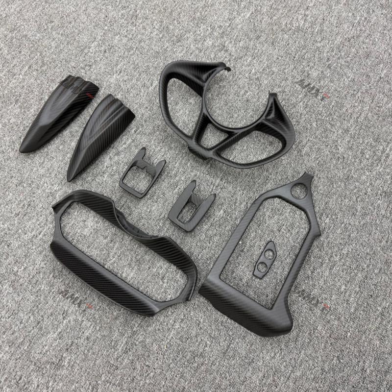 Dry Carbon Fiber Interior Parts Steering Wheel Cover Center Console Display Cover for Mclaren 750S
