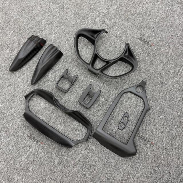 Dry Carbon Fiber Interior Parts Steering Wheel Cover Center Console Display Cover for Mclaren 750S