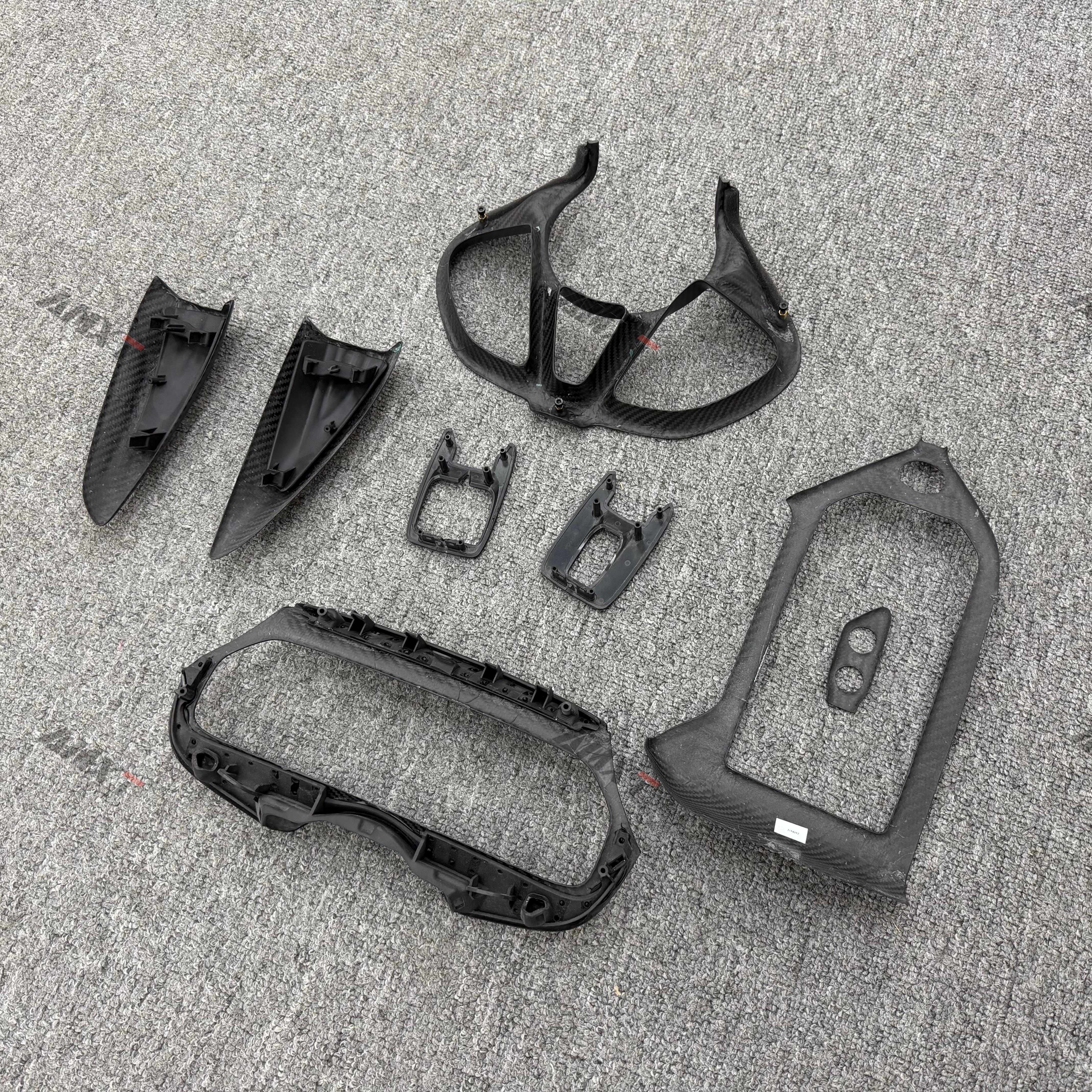 Dry Carbon Fiber Interior Parts Steering Wheel Cover Center Console Display Cover for Mclaren 750S