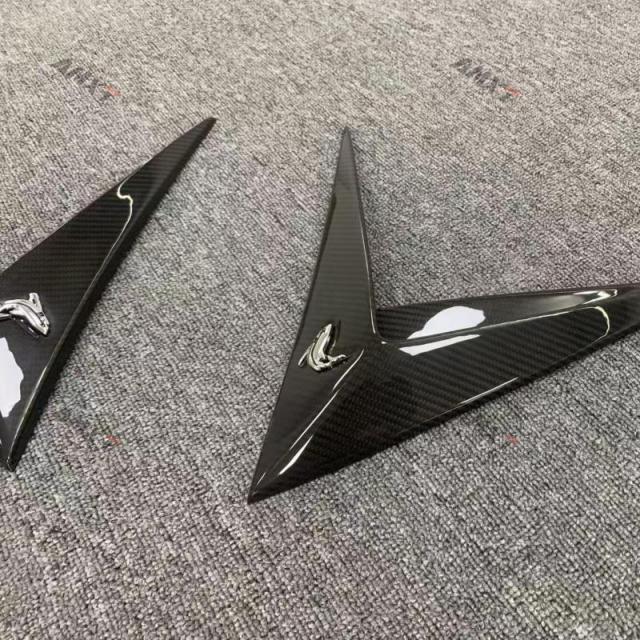 High Quality Dry Carbon Fiber Topcar Style Side Fender Vent Trim Carbon Black 100% Fittment Fast Delivery Whole Sale Price