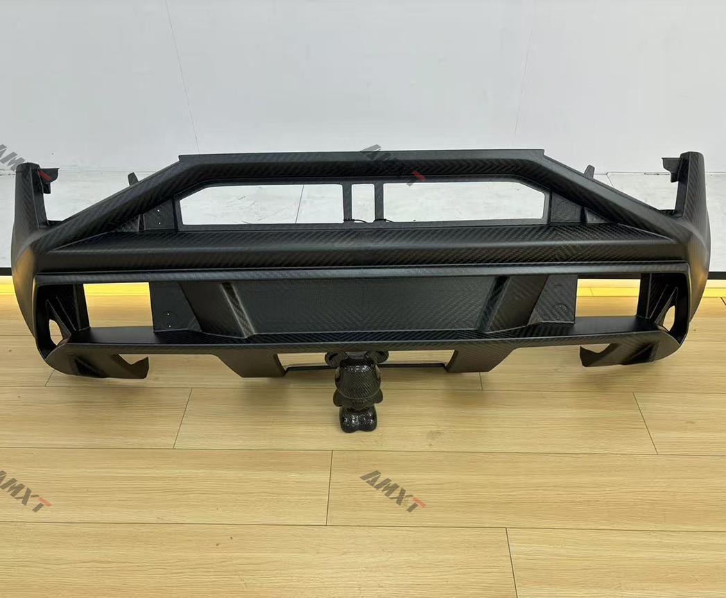 New High Quality Dry Carbon Fiber Car Rear Bumper for Gallardo-Bolt-On Installation Carbon Black 100% Fitment 2008-2013