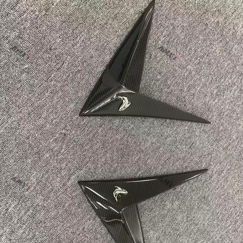 High Quality Dry Carbon Fiber Topcar Style Side Fender Vent Trim Carbon Black 100% Fittment Fast Delivery Whole Sale Price