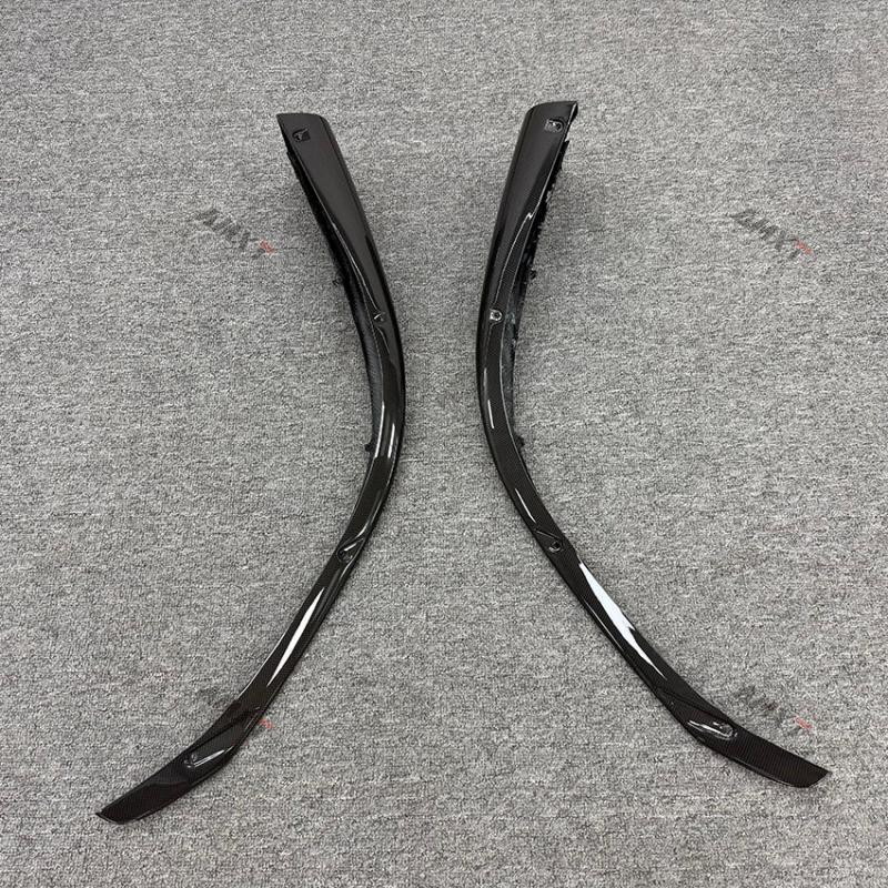 New Dry Carbon Black AP Style Bumper Front Corner Guard for 296 GTB-Bolt-On Installation