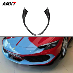 New Dry Carbon Black AP Style Bumper Front Corner Guard for 296 GTB-Bolt-On Installation