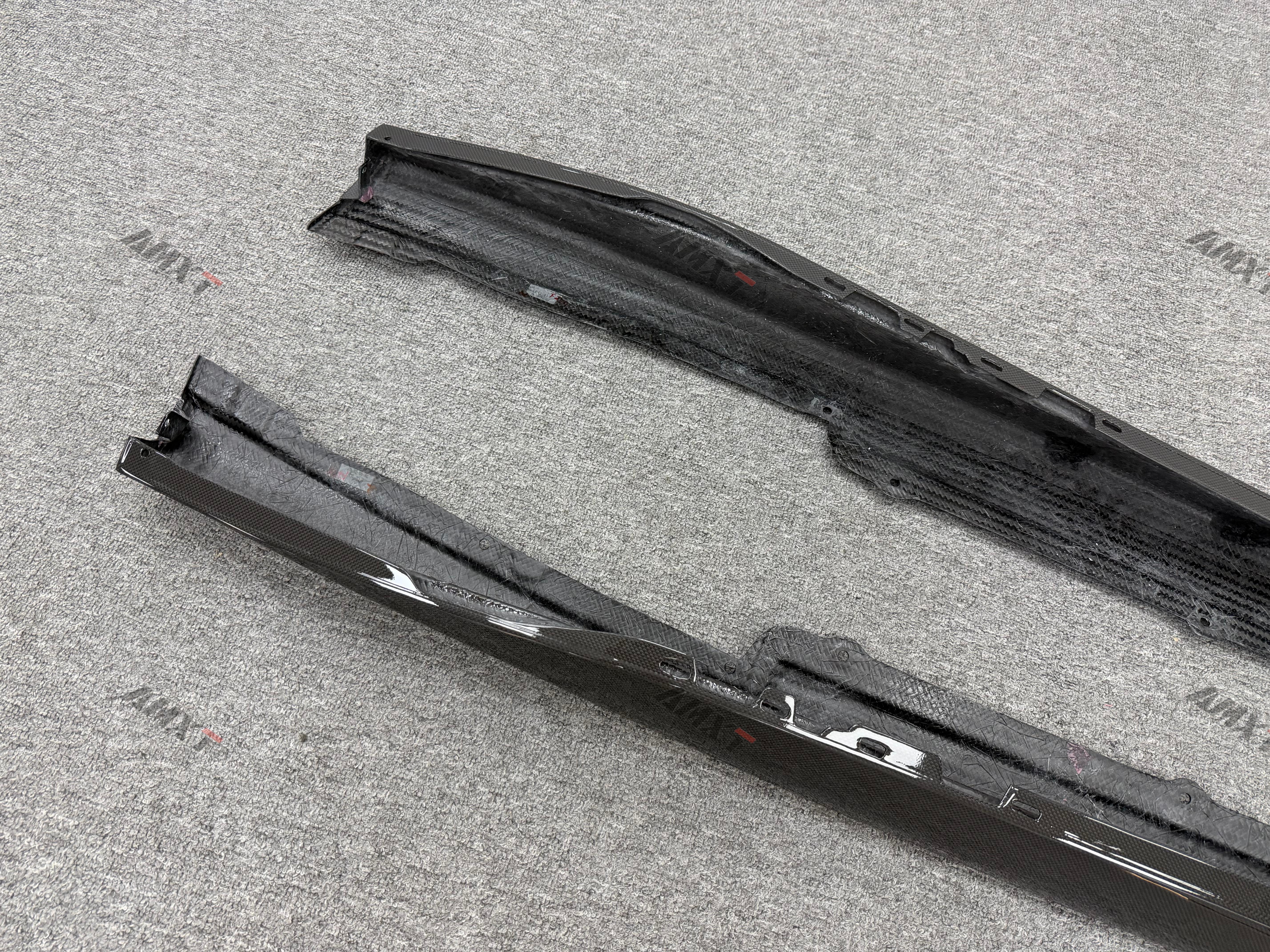 GTB Dry Carbon OEM Side Skirts for Ferrari 296 GTB-Black Easy Installation