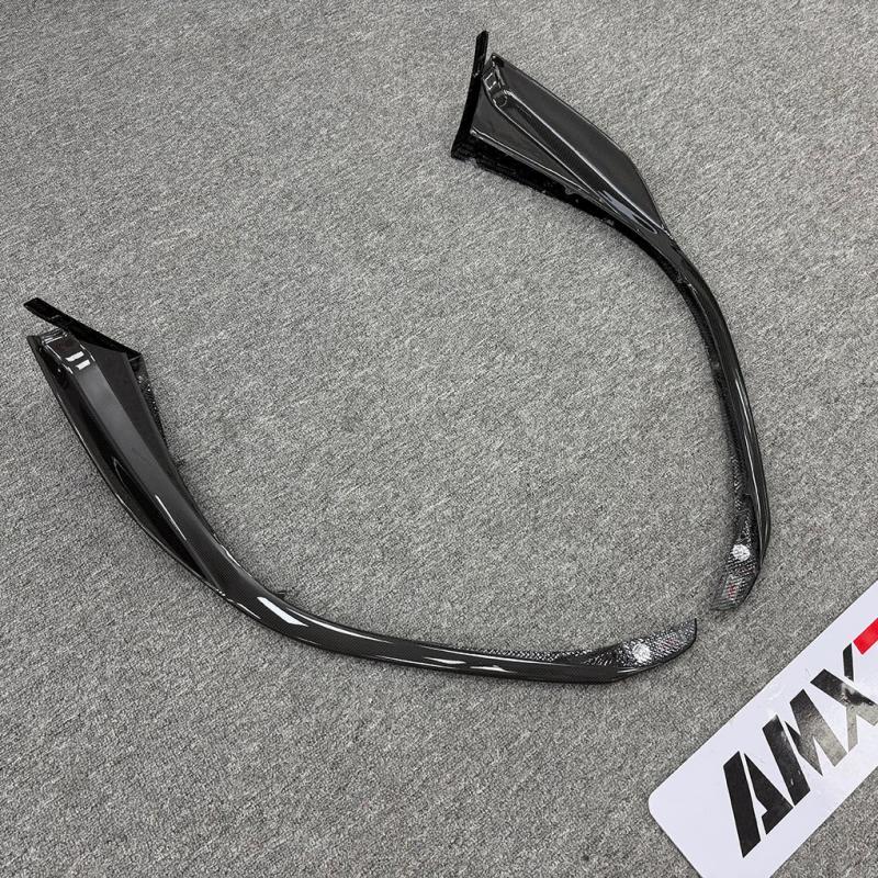 New Dry Carbon Black AP Style Bumper Front Corner Guard for 296 GTB-Bolt-On Installation