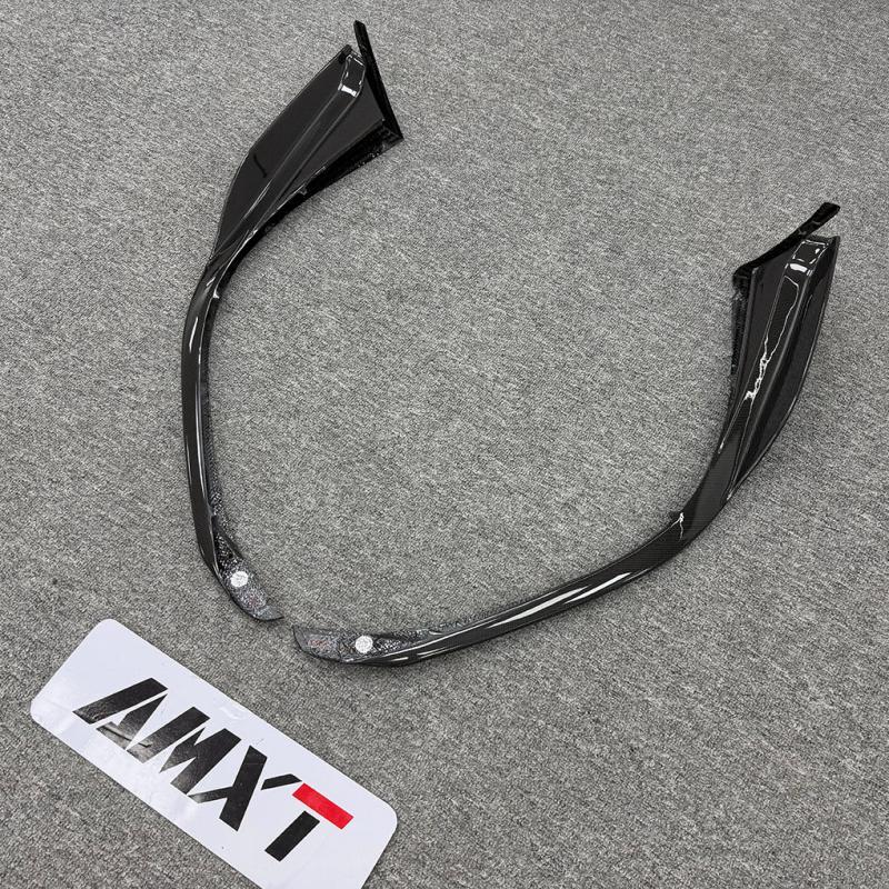 New Dry Carbon Black AP Style Bumper Front Corner Guard for 296 GTB-Bolt-On Installation