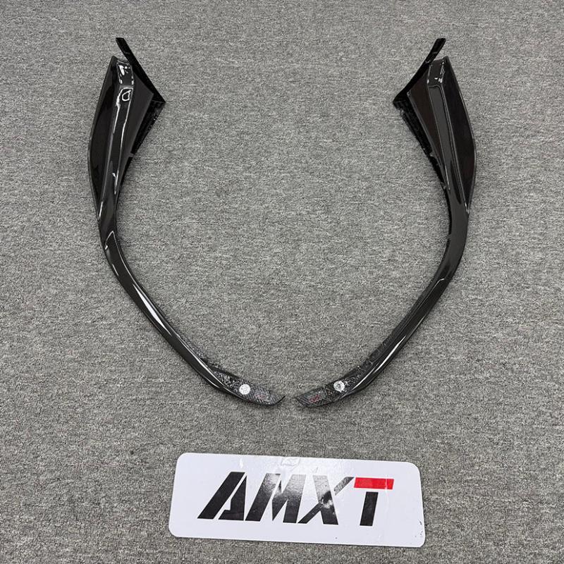 New Dry Carbon Black AP Style Bumper Front Corner Guard for 296 GTB-Bolt-On Installation