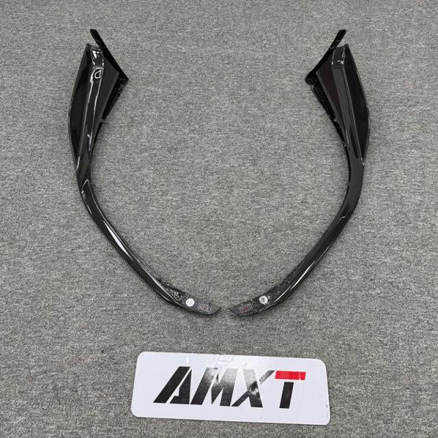 New Dry Carbon Black AP Style Bumper Front Corner Guard for 296 GTB-Bolt-On Installation
