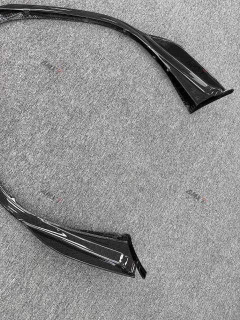 New Dry Carbon Black AP Style Bumper Front Corner Guard for 296 GTB-Bolt-On Installation