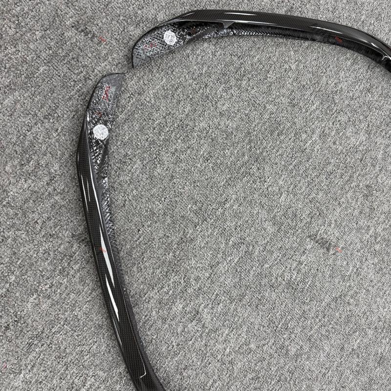 New Dry Carbon Black AP Style Bumper Front Corner Guard for 296 GTB-Bolt-On Installation