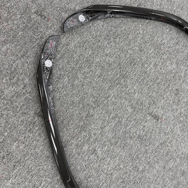 New Dry Carbon Black AP Style Bumper Front Corner Guard for 296 GTB-Bolt-On Installation