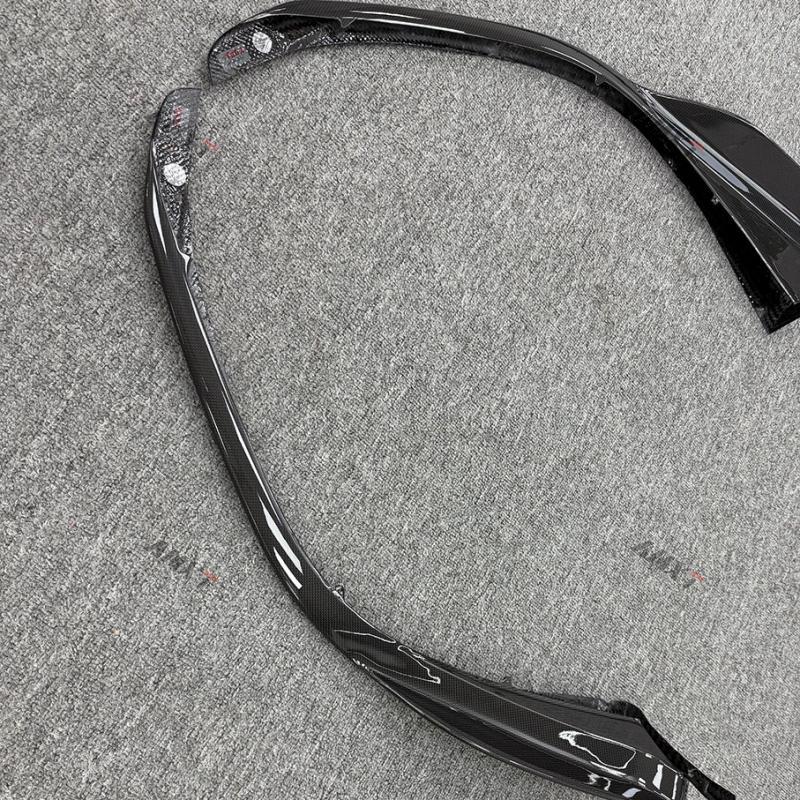New Dry Carbon Black AP Style Bumper Front Corner Guard for 296 GTB-Bolt-On Installation
