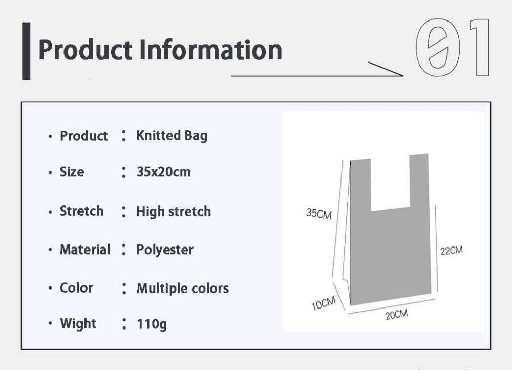 Kusoul Thickened 35x20cm Handmade Knitted Bags Mini Wrist Bag Korean-Style Fashion Tote Handbag Reusable Casual Shopping Bag Flower Woven Bags