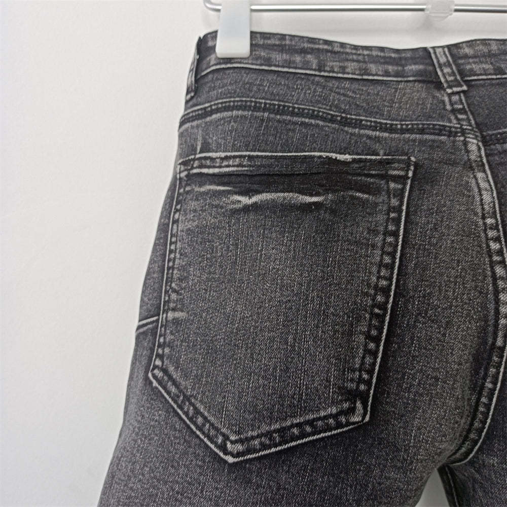 Purple Brand Denim Shorts American Jeans Loose Irregular Hole Pants
