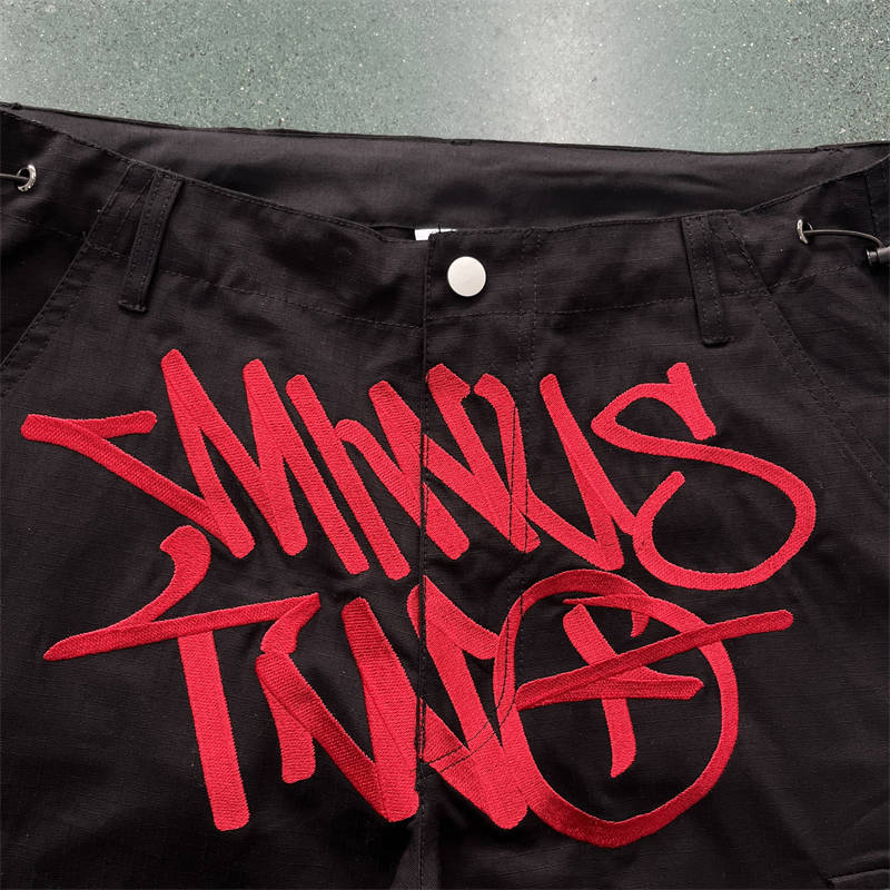 Minus Two Detachable Pants Black Red Details Pics 4