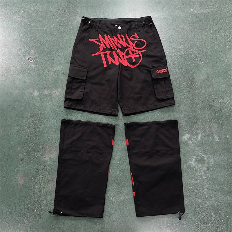 Minus Two Detachable Pants Black Red Front Image 2