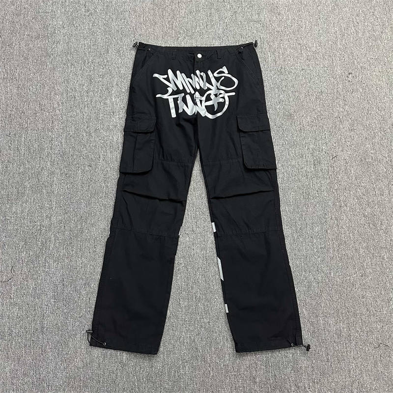 Minus Two Cargo Pants All Black Product Front View