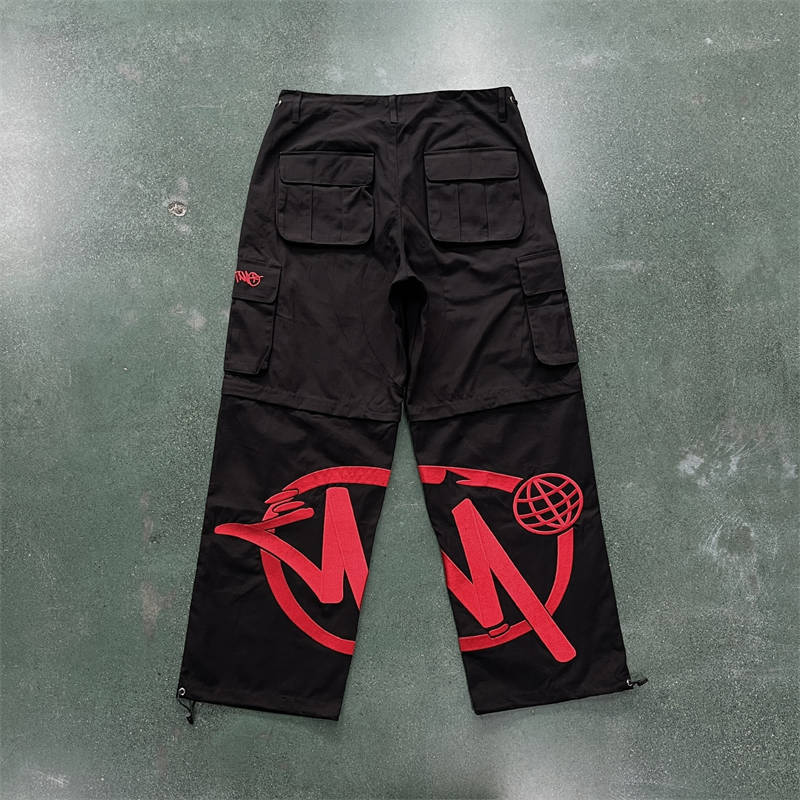 Minus Two Detachable Pants Black Red Back Image 3