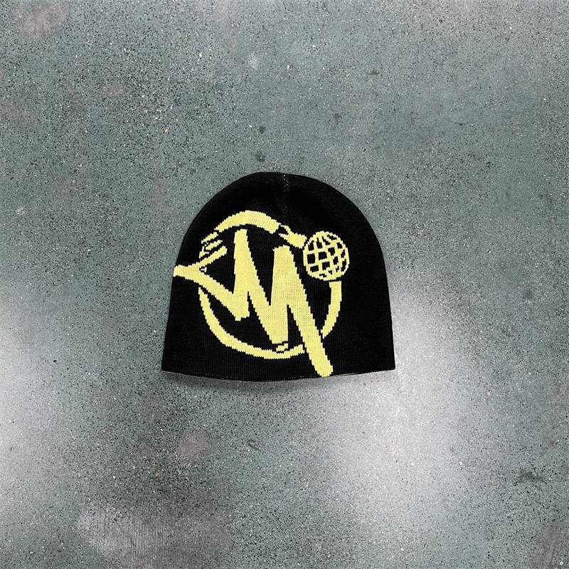 Minus Two Beanies Cotton Hats Men Women Winter Warm Berets Yellow Front View