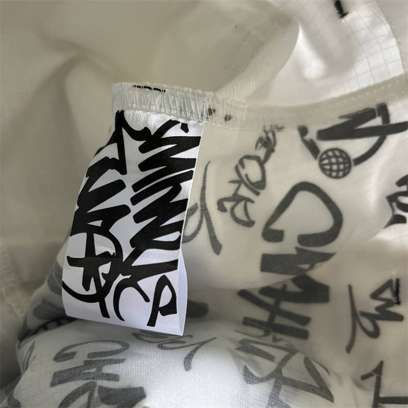 Minus Two Shorts Y2K Graff Cargos Pants Men Women Streetwear White Detailed View 1