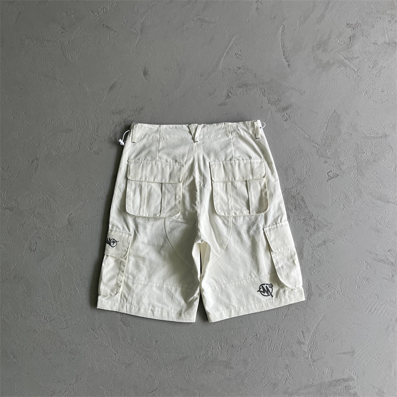 Minus Two Shorts Y2K Graff Cargos Pants Men Women Streetwear White Back View