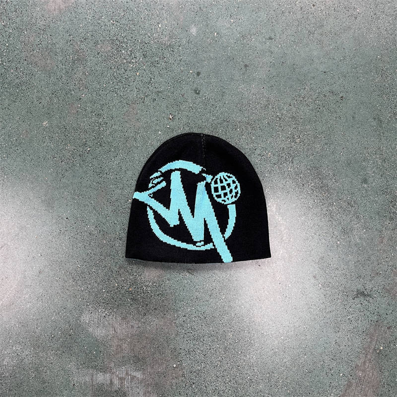 Minus Two Beanies Cotton Hats Men Women Winter Warm Berets Blue Front View