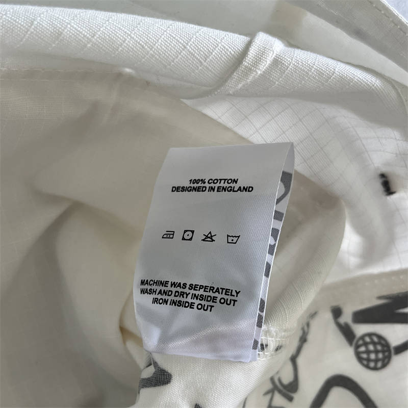 Minus Two Shorts Y2K Graff Cargos Pants Men Women Streetwear White Detailed View 2