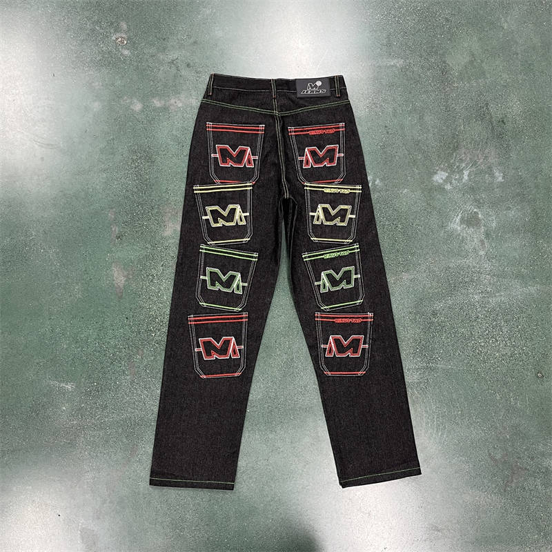 Minus Two Jeans Multi Pocket Stitch Denim Pants Fashions Trousers Colour Back View