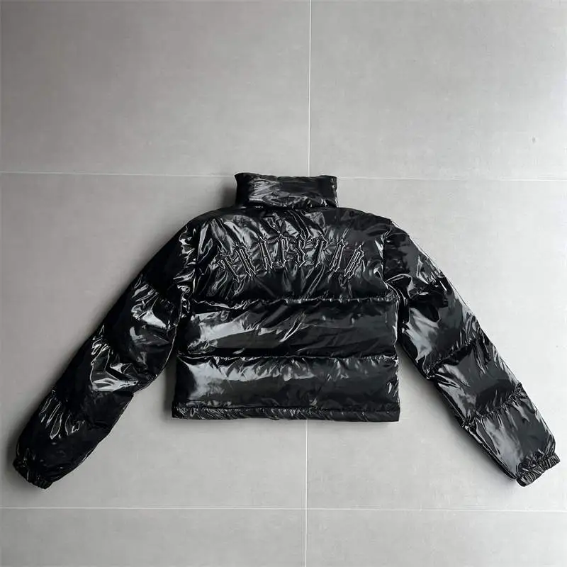 Trapstar Jacket Womens Irongate Hooded Puffer Coat Shiny Back View